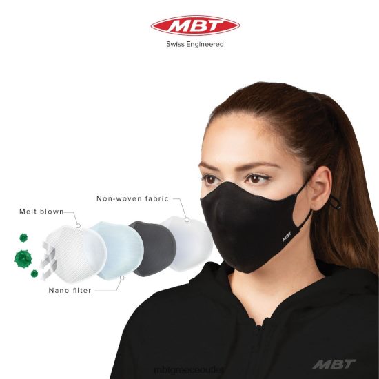 αξεσουάρ MBT τρισδιάστατη αθλητική μάσκα μαύρος για άνδρες και γυναίκες VZF0HN250