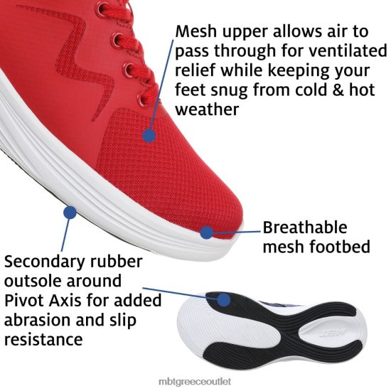 καθημερινά παπούτσια MBT yasu το κόκκινο γυναίκες VZF0HN205