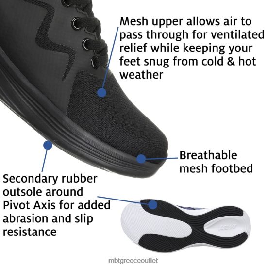 καθημερινά παπούτσια MBT yasu μαύρος γυναίκες VZF0HN207