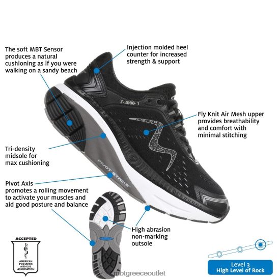 παπούτσια για τρέξιμο MBT z-3000-1 μαύρο/γκρι γυναίκες VZF0HN206